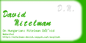 david mitelman business card